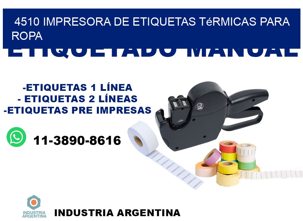 4510 impresora de etiquetas térmicas para ropa