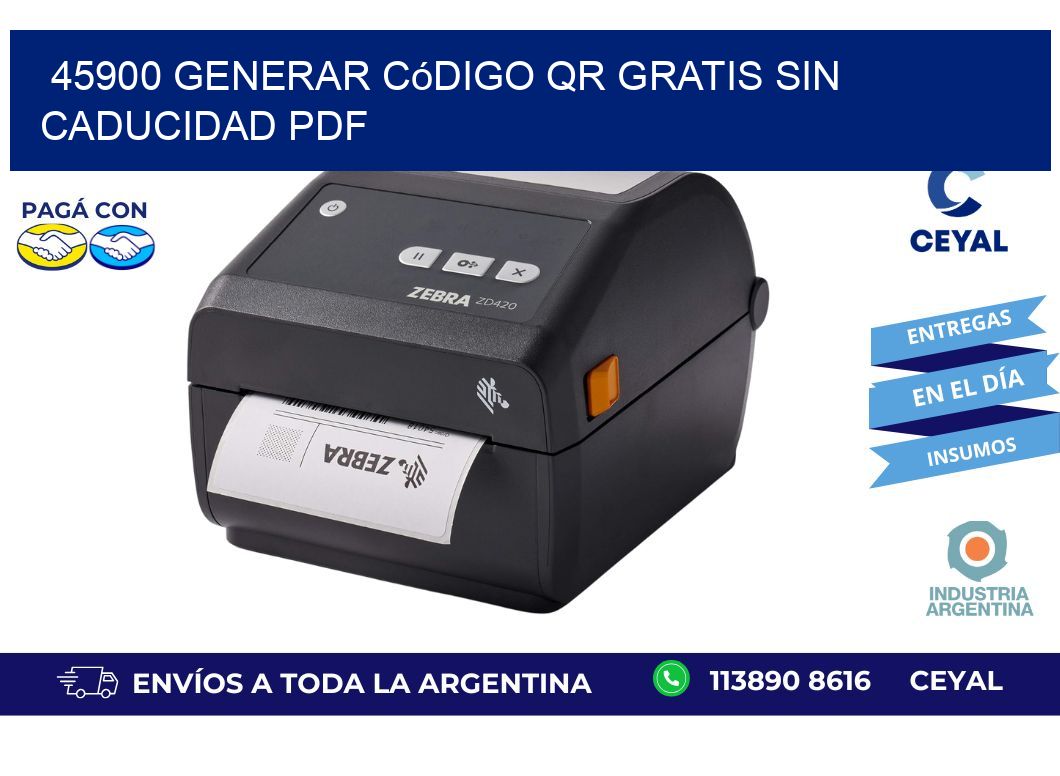 45900 Generar código QR gratis sin caducidad PDF