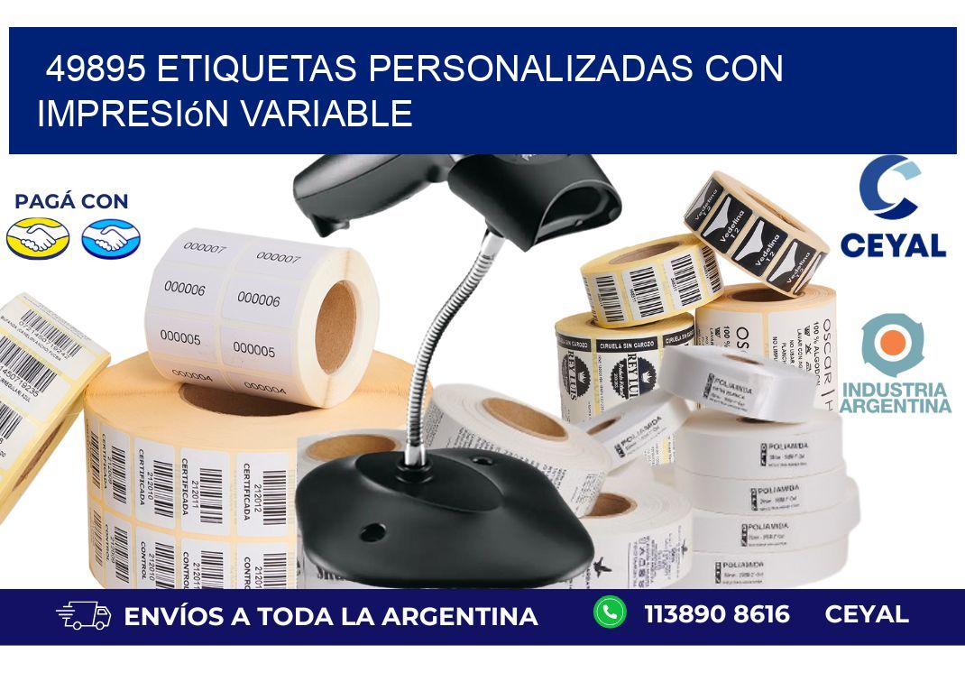 49895 etiquetas personalizadas con impresión variable