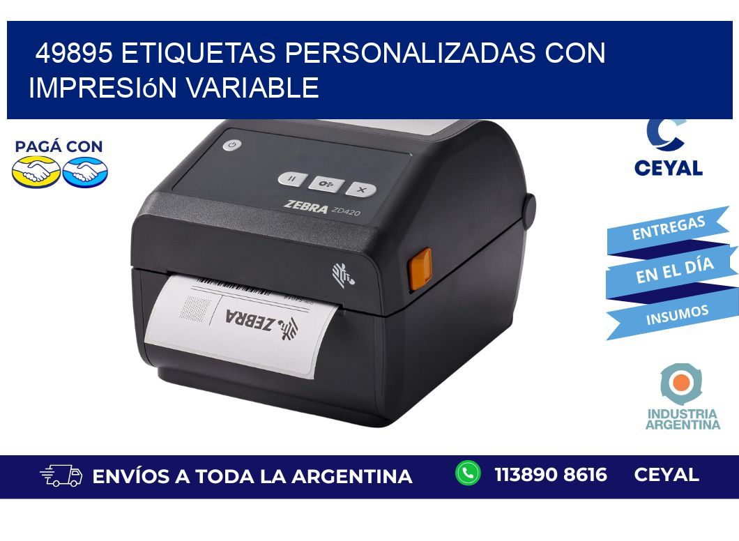 49895 etiquetas personalizadas con impresión variable