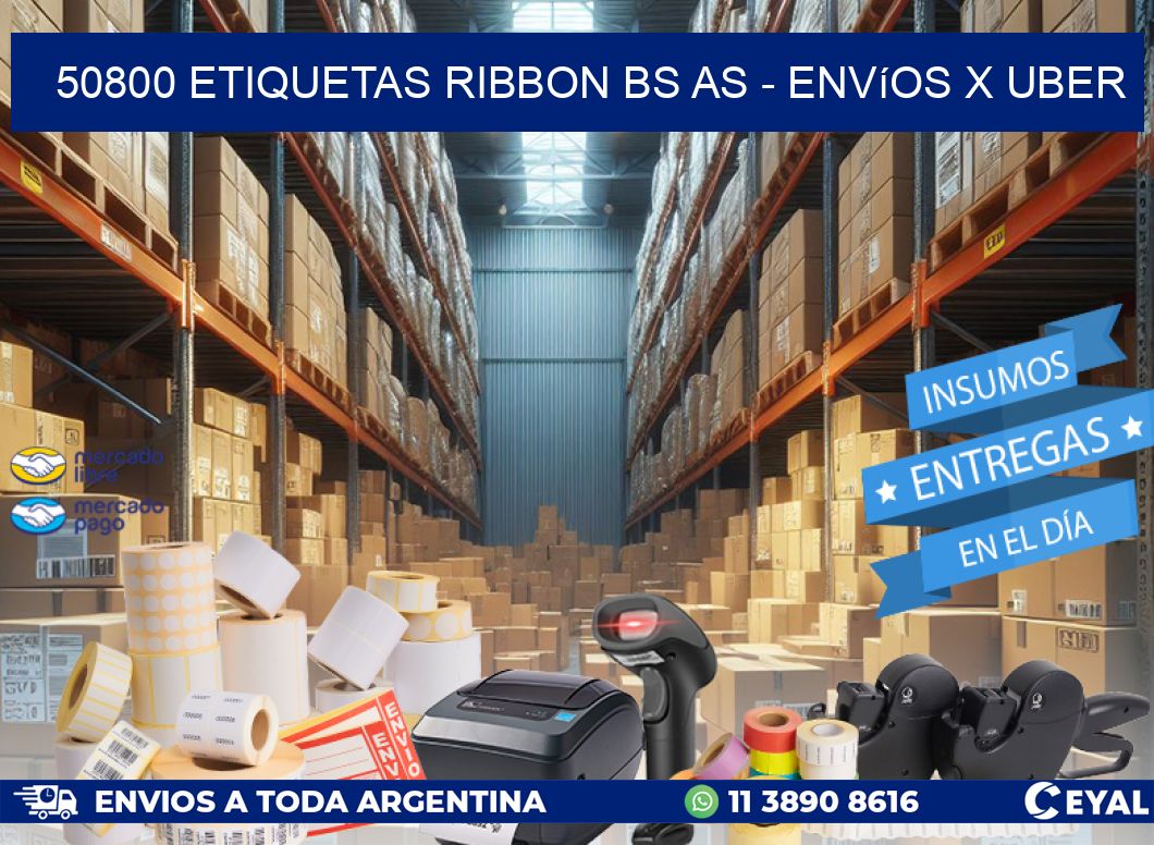 50800 etiquetas ribbon bs as - envíos x uber