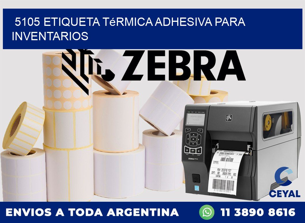 5105 Etiqueta térmica adhesiva para Inventarios