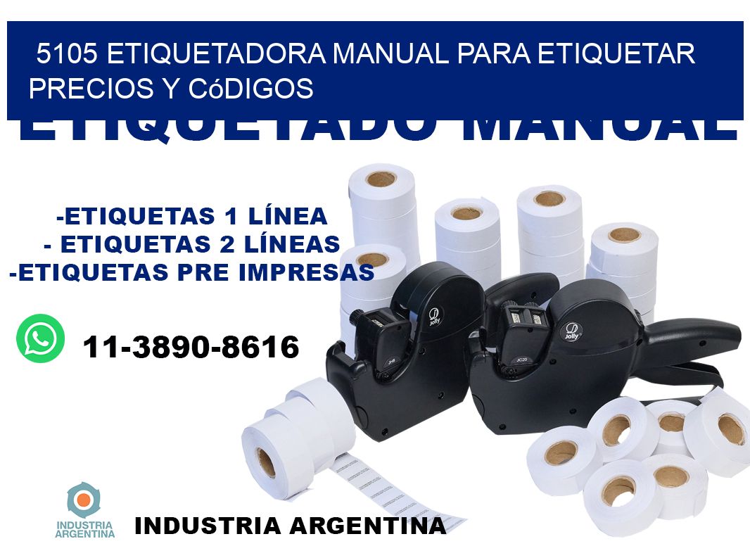 5105 etiquetadora manual para etiquetar precios y códigos