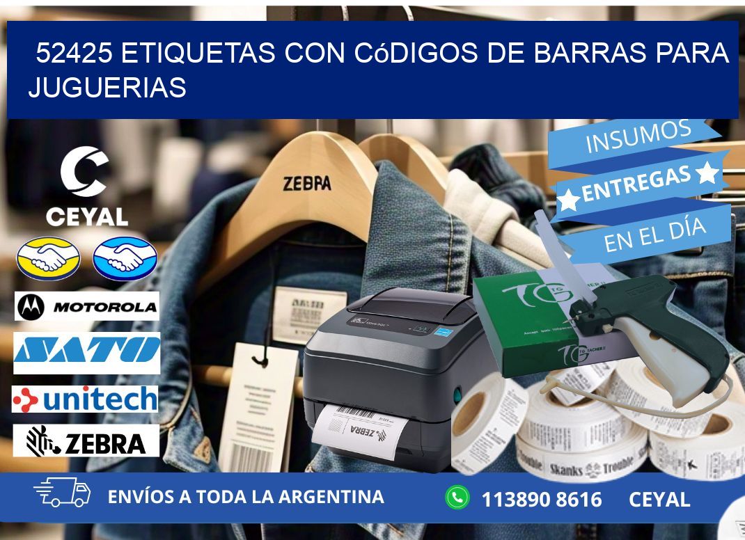 52425 etiquetas con códigos de barras para juguerias