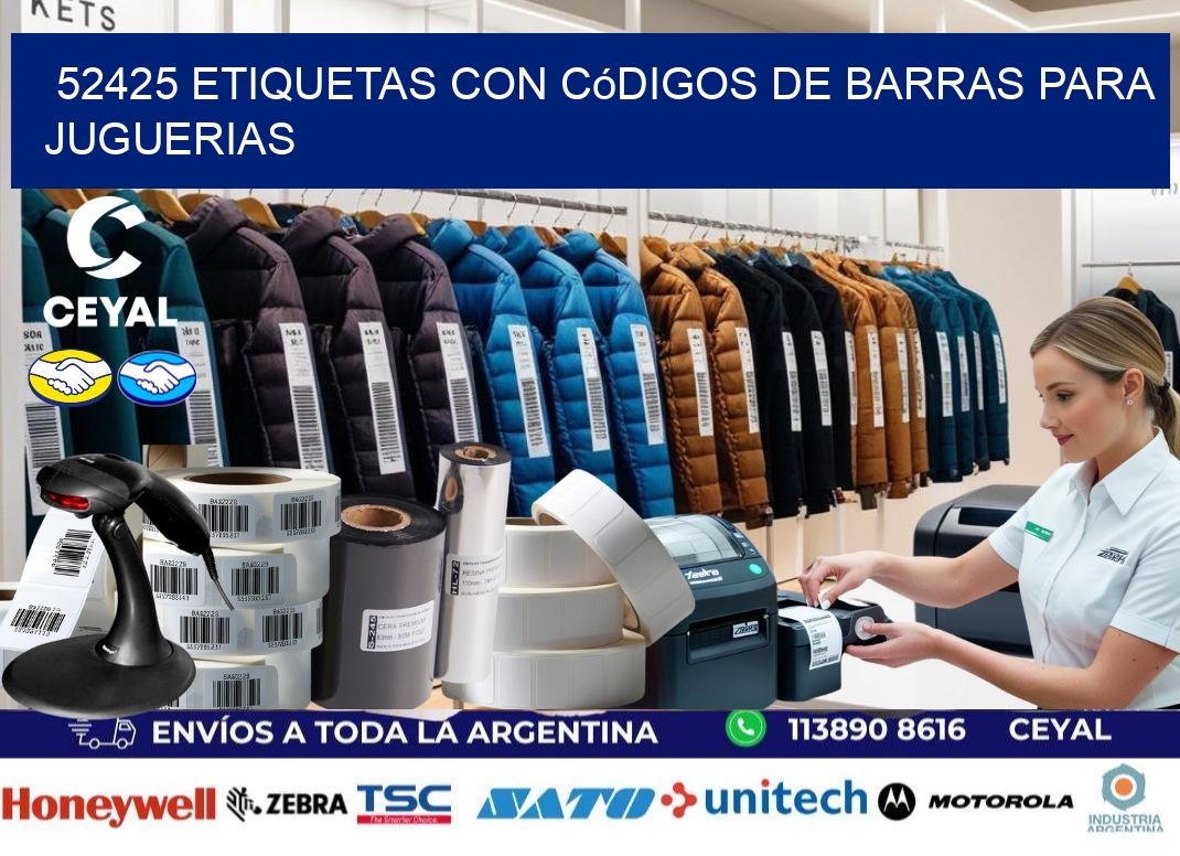 52425 etiquetas con códigos de barras para juguerias