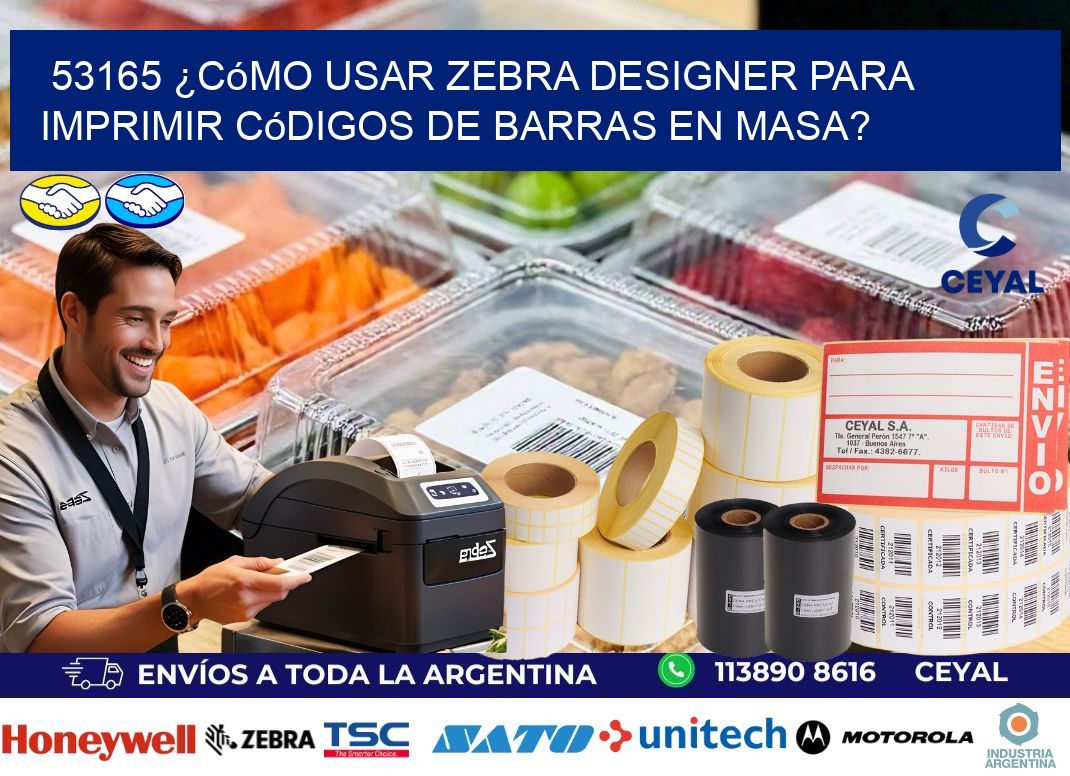 53165 ¿Cómo usar Zebra Designer para imprimir códigos de barras en masa?