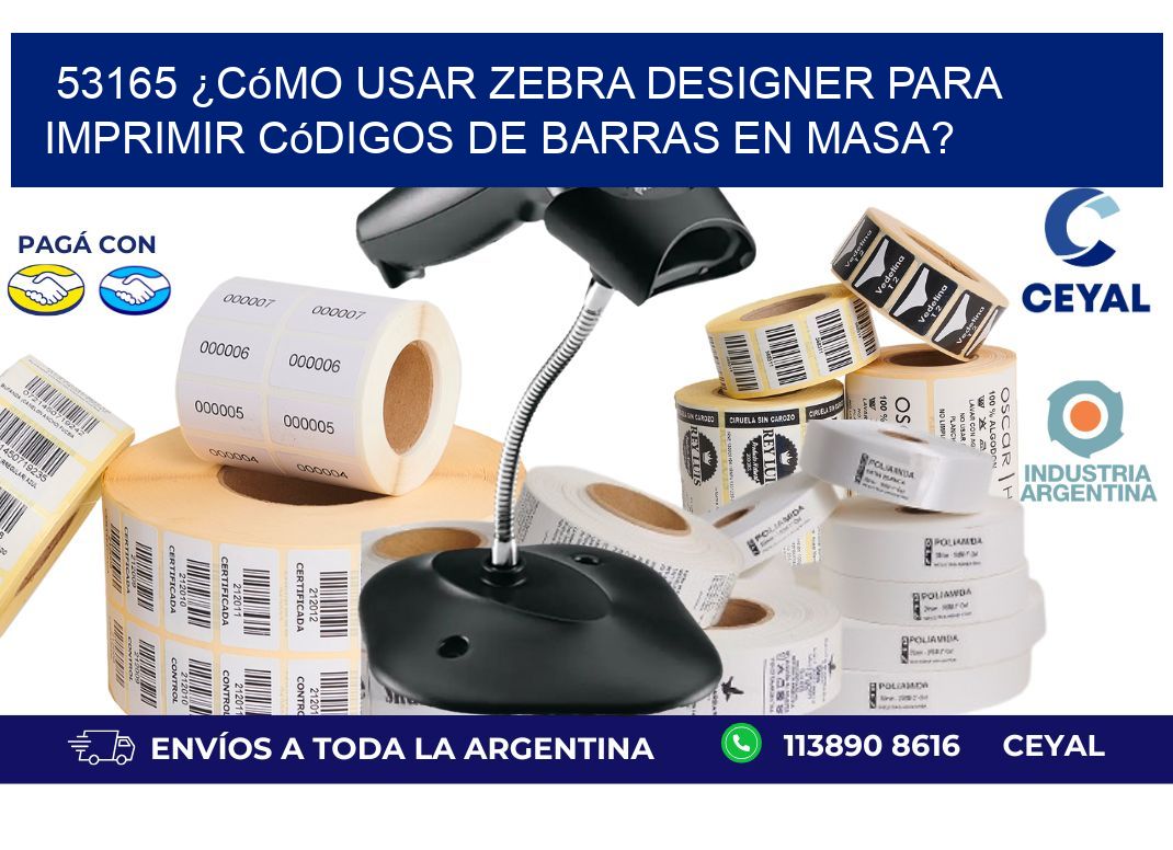 53165 ¿Cómo usar Zebra Designer para imprimir códigos de barras en masa?