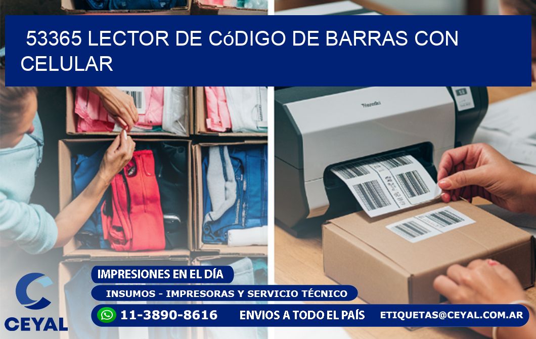 53365 Lector de código de barras con celular