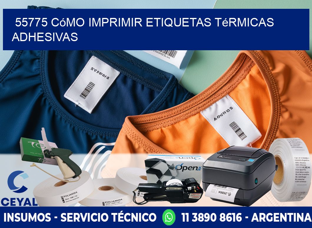 55775 cómo imprimir etiquetas térmicas adhesivas