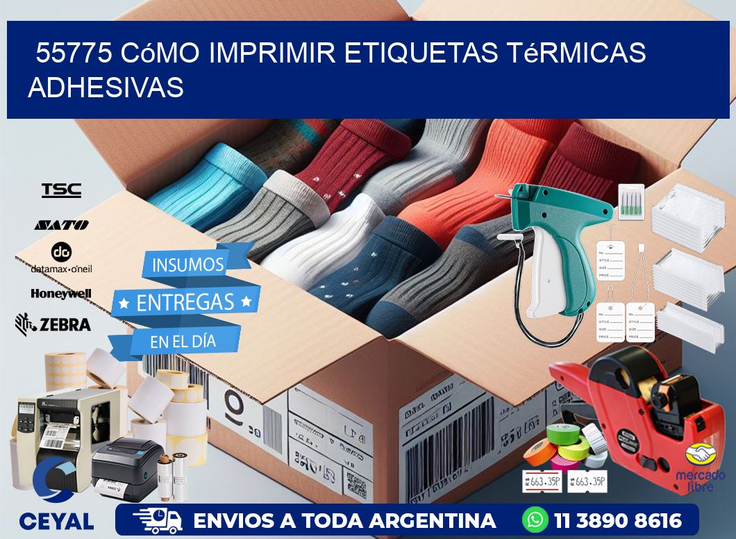 55775 cómo imprimir etiquetas térmicas adhesivas