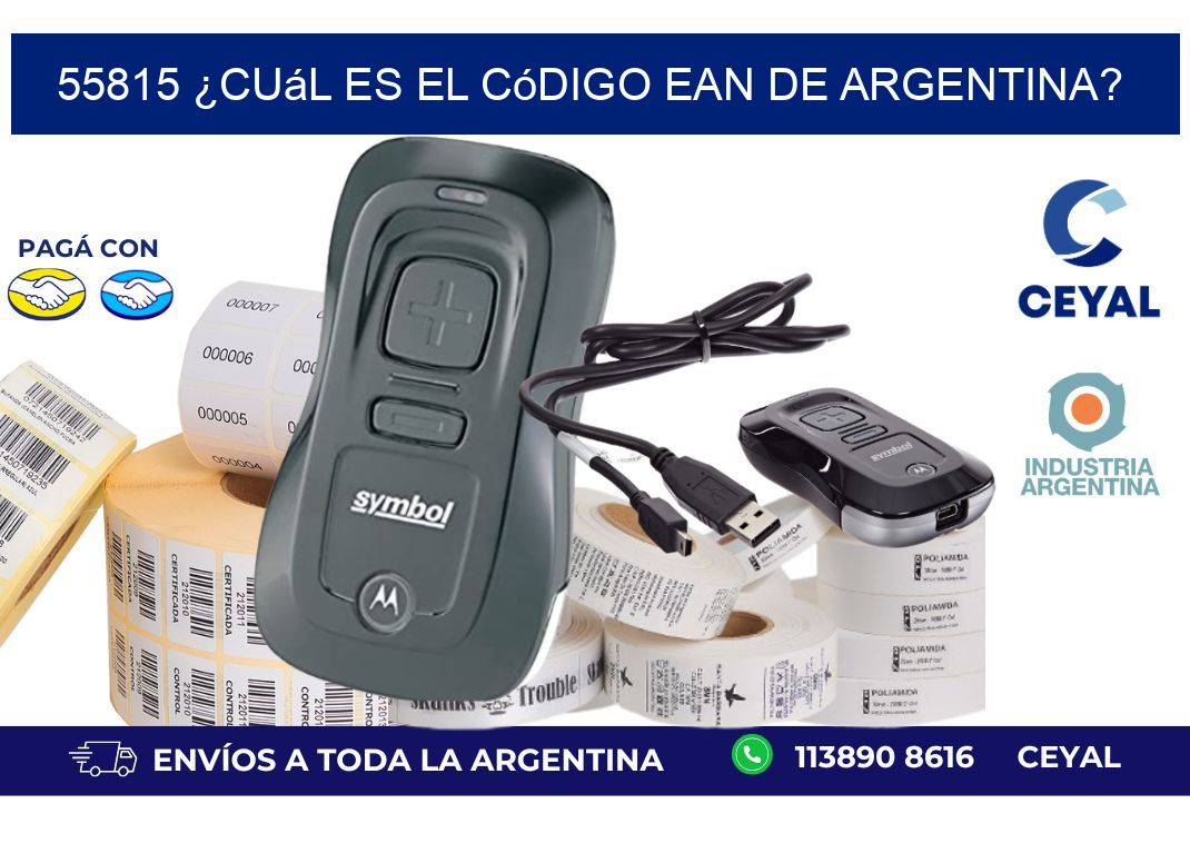 55815 ¿Cuál es el código EAN de Argentina?
