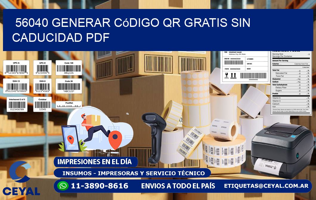 56040 Generar código QR gratis sin caducidad PDF
