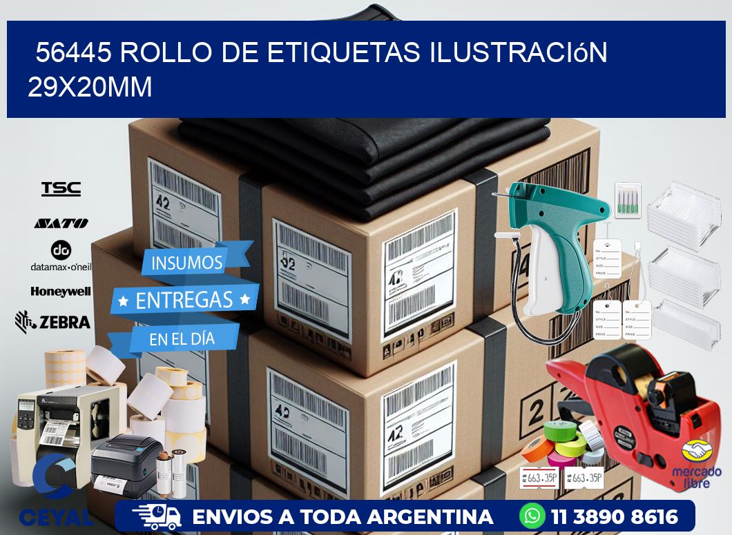 56445 Rollo De Etiquetas Ilustración 29x20mm