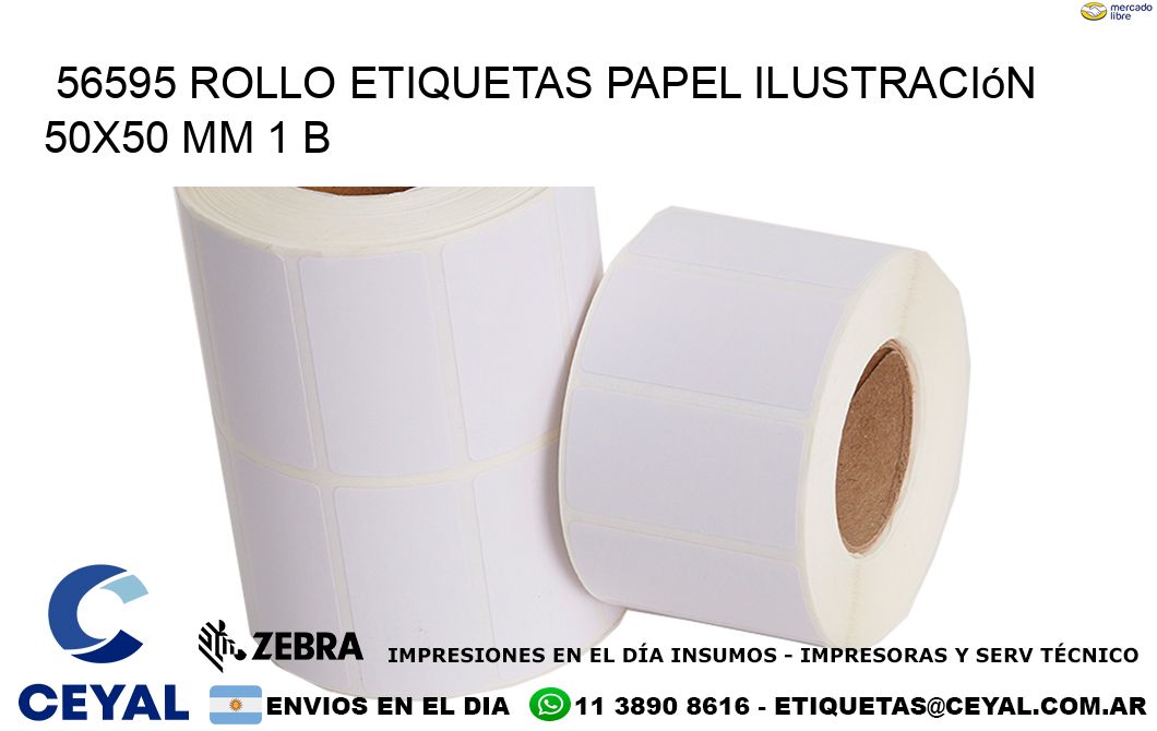 56595 Rollo Etiquetas Papel Ilustración 50×50 Mm 1 B