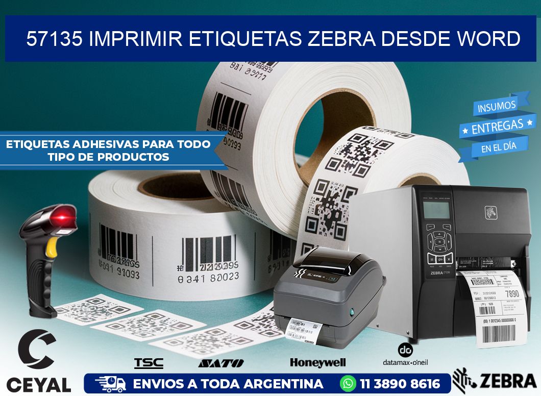57135 imprimir etiquetas zebra desde word