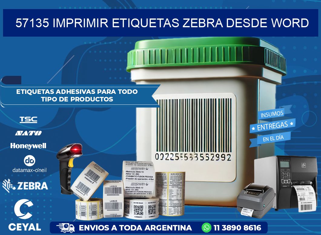 57135 imprimir etiquetas zebra desde word