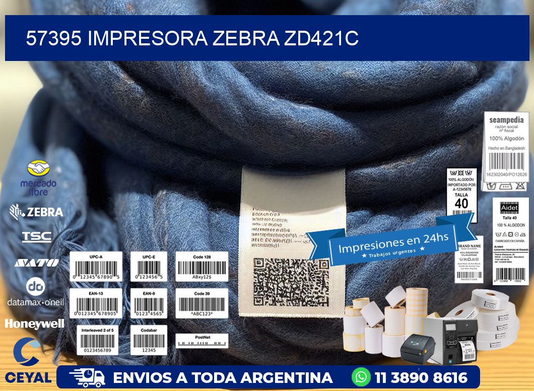 57395 Impresora Zebra zd421c