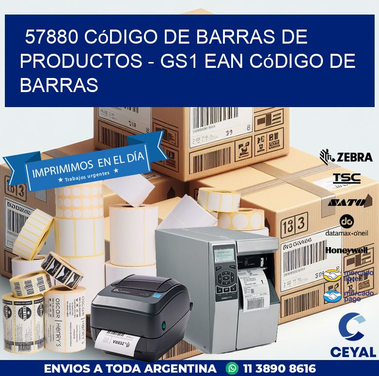 57880 Código de Barras de productos - GS1 ean Código de Barras