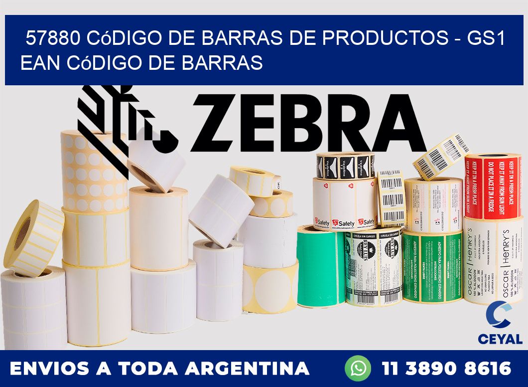 57880 Código de Barras de productos - GS1 ean Código de Barras