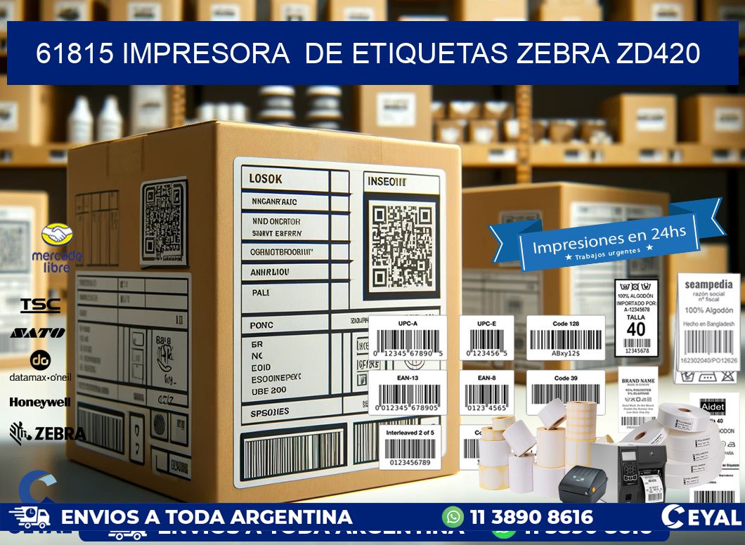 61815 impresora  de etiquetas Zebra ZD420