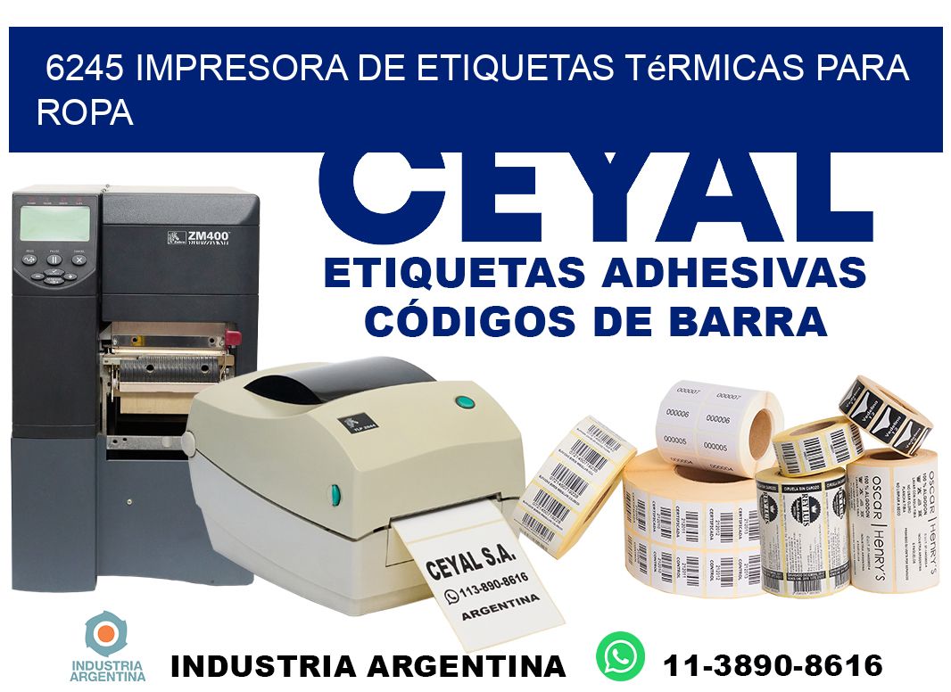 6245 impresora de etiquetas térmicas para ropa