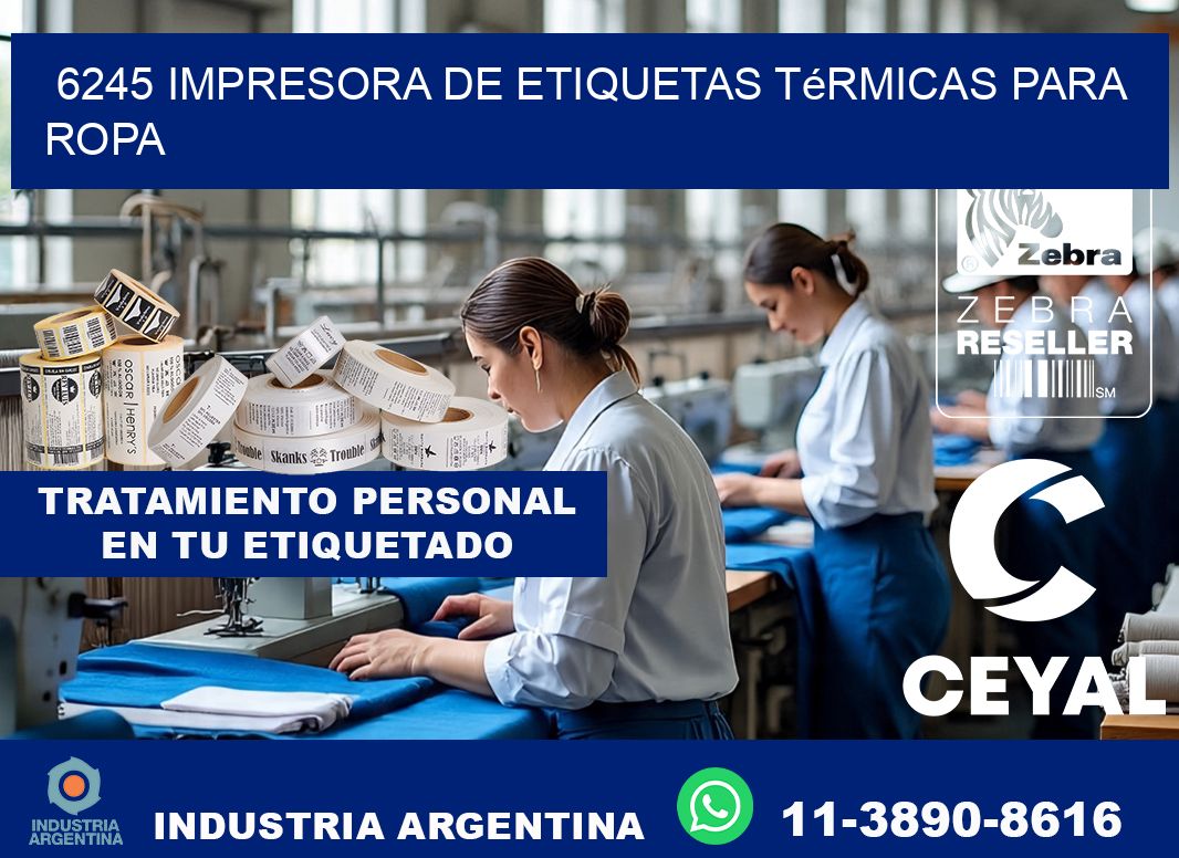 6245 impresora de etiquetas térmicas para ropa