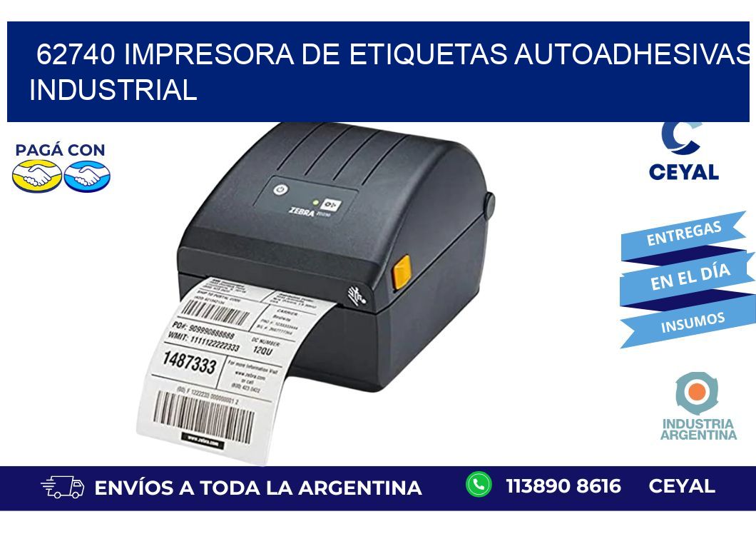 62740 Impresora de etiquetas autoadhesivas industrial