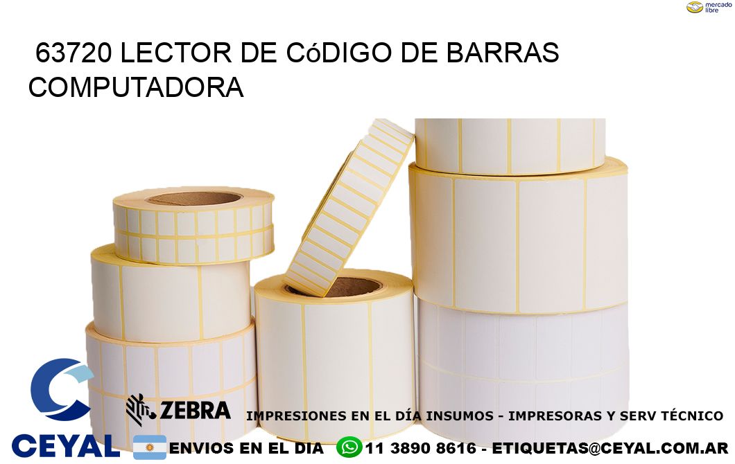 63720 Lector de código de barras computadora