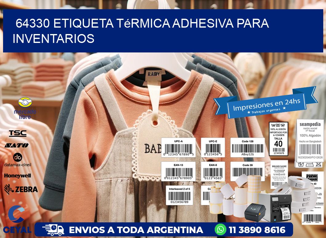 64330 Etiqueta térmica adhesiva para Inventarios