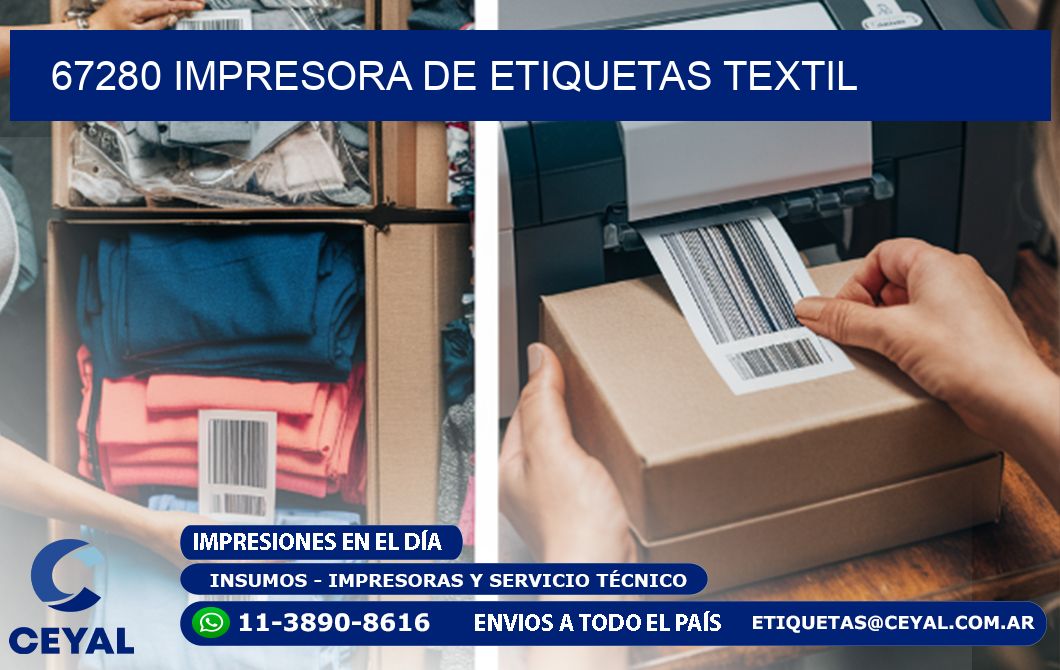 67280 Impresora de etiquetas textil