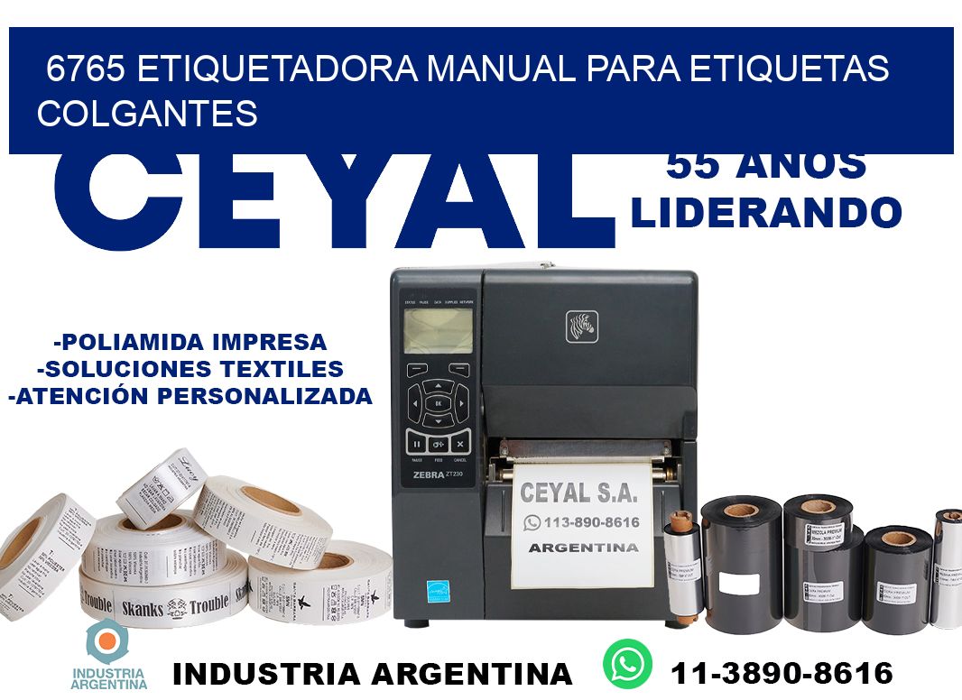 6765 etiquetadora manual para etiquetas colgantes