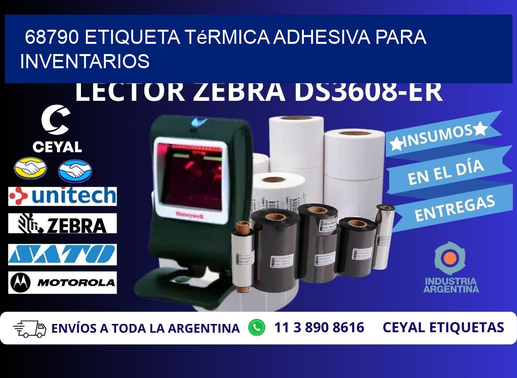 68790 Etiqueta térmica adhesiva para Inventarios