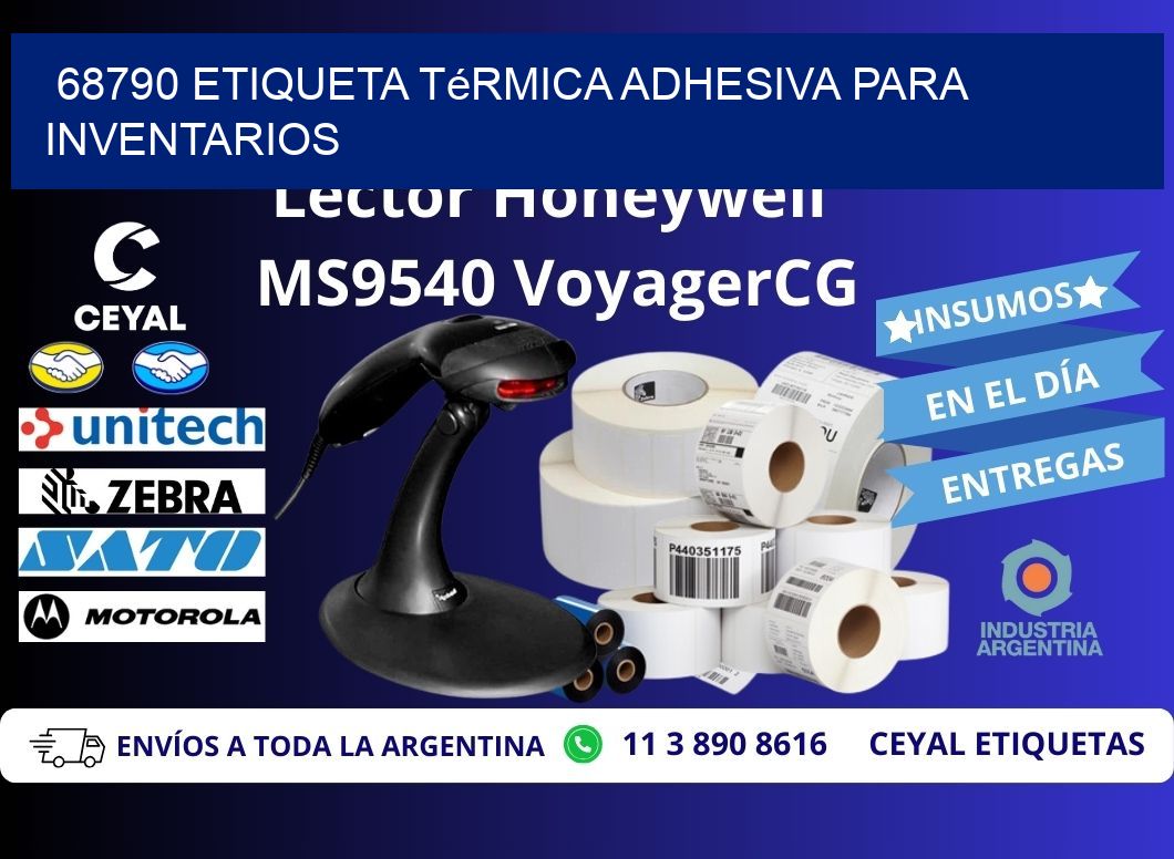 68790 Etiqueta térmica adhesiva para Inventarios