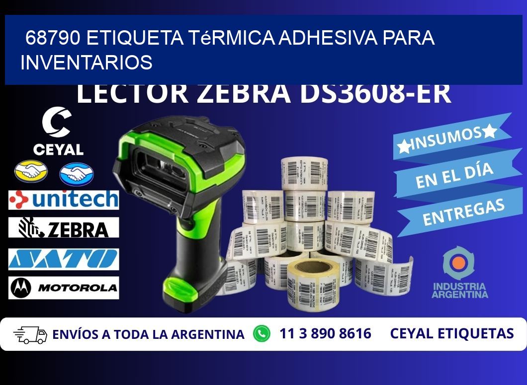 68790 Etiqueta térmica adhesiva para Inventarios