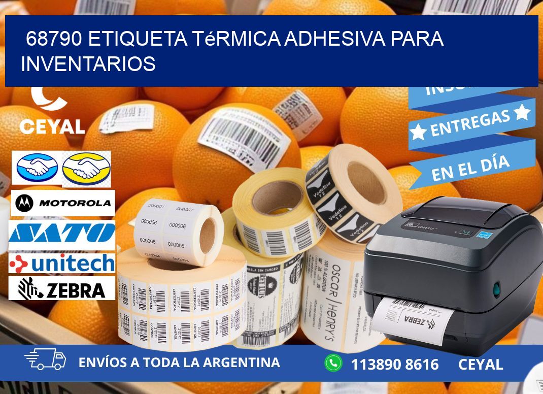 68790 Etiqueta térmica adhesiva para Inventarios