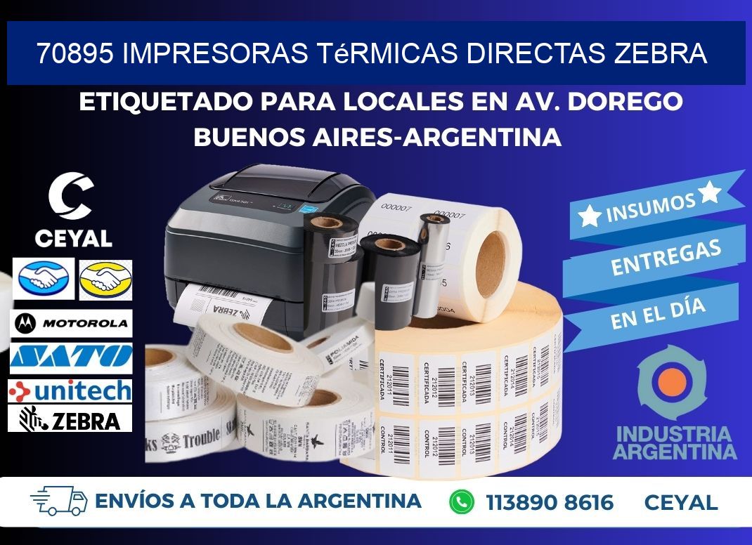 70895 impresoras térmicas directas zebra