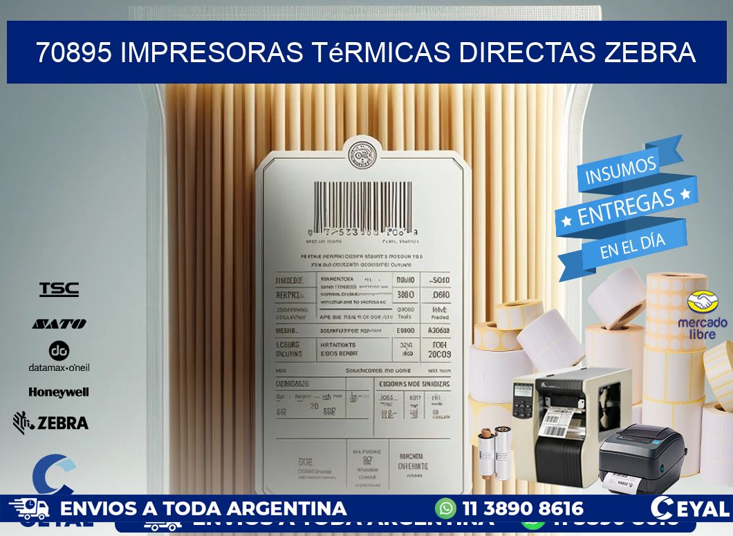 70895 impresoras térmicas directas zebra