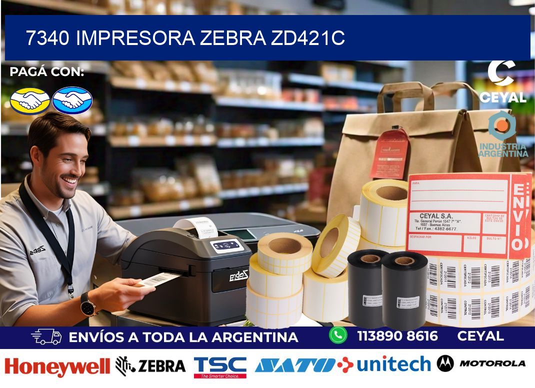 7340 Impresora Zebra zd421c