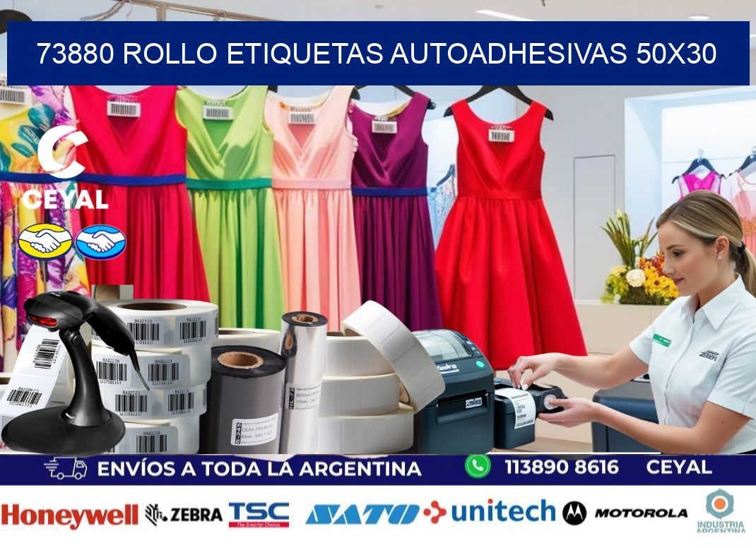 73880 Rollo Etiquetas autoadhesivas 50x30