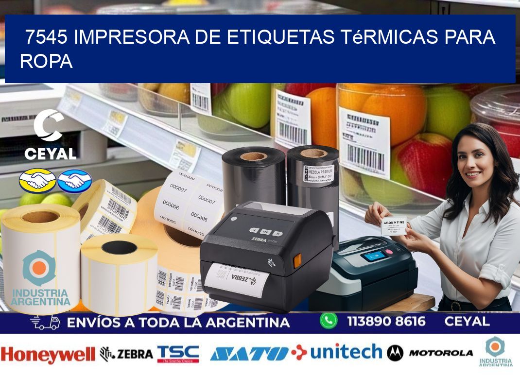 7545 impresora de etiquetas térmicas para ropa
