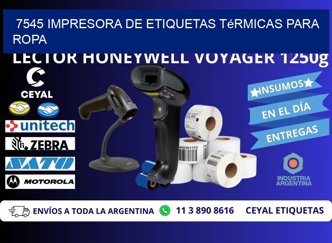 7545 impresora de etiquetas térmicas para ropa