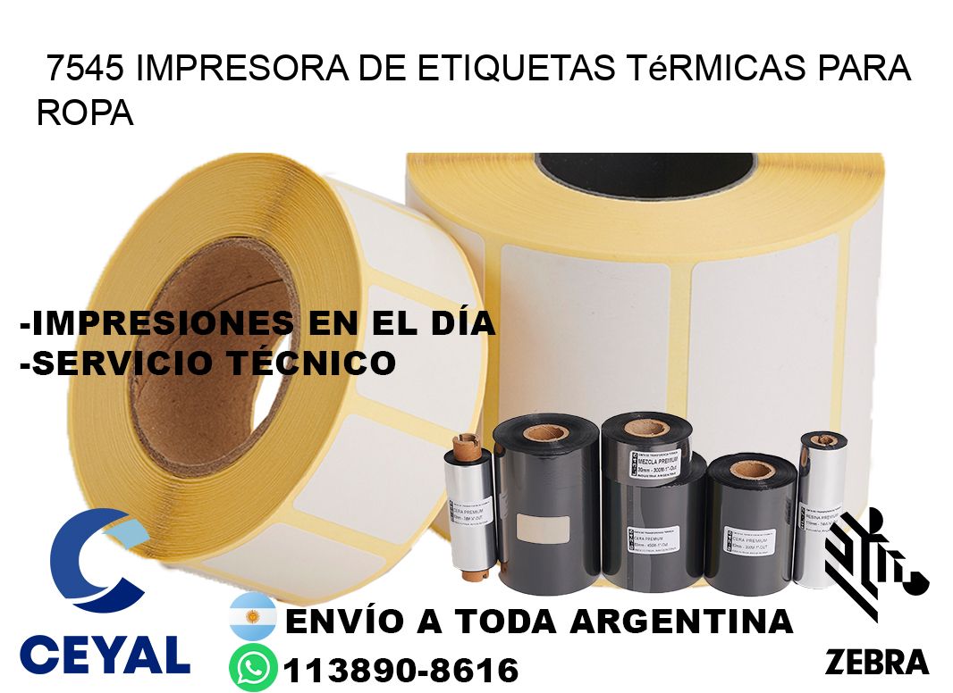 7545 impresora de etiquetas térmicas para ropa