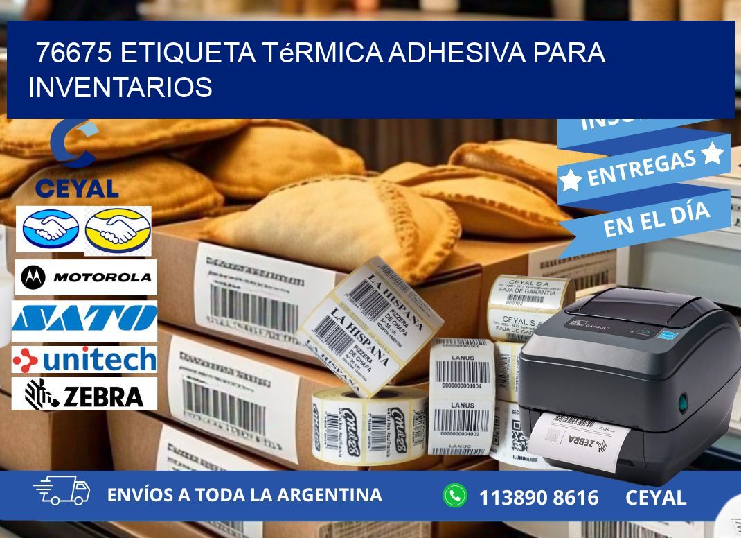 76675 Etiqueta térmica adhesiva para Inventarios