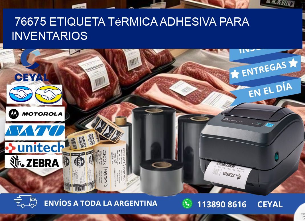 76675 Etiqueta térmica adhesiva para Inventarios