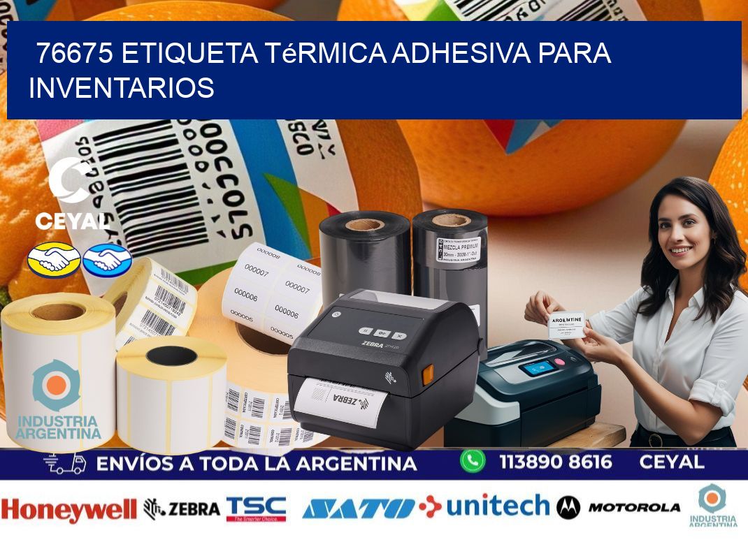 76675 Etiqueta térmica adhesiva para Inventarios