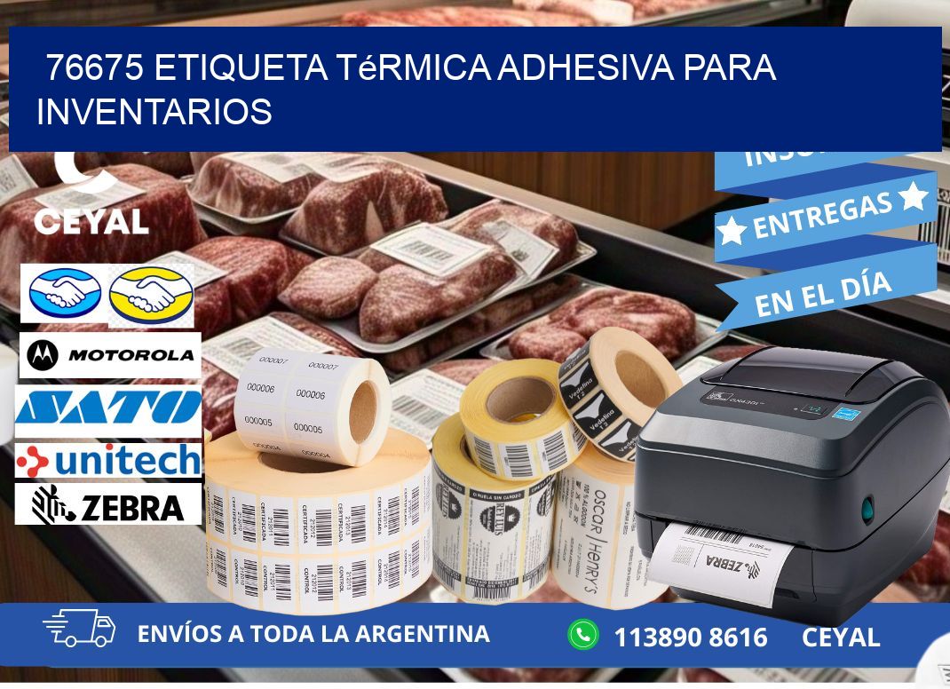 76675 Etiqueta térmica adhesiva para Inventarios