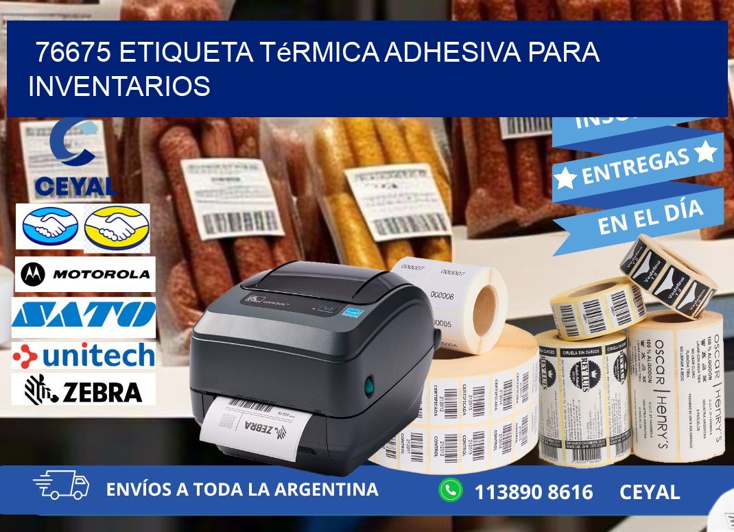 76675 Etiqueta térmica adhesiva para Inventarios