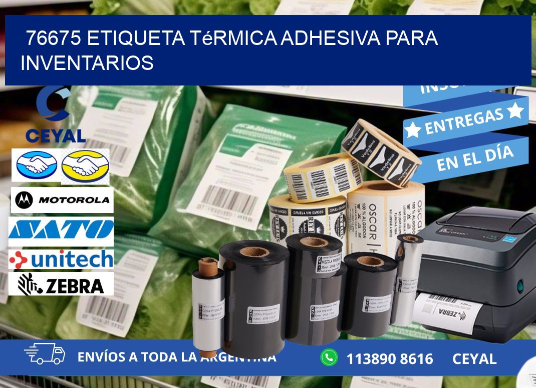 76675 Etiqueta térmica adhesiva para Inventarios