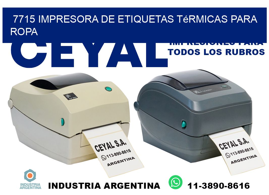 7715 impresora de etiquetas térmicas para ropa