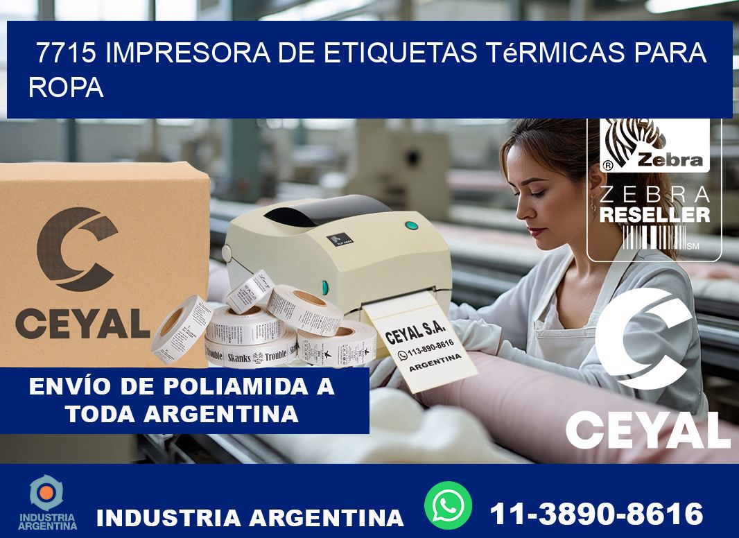 7715 impresora de etiquetas térmicas para ropa